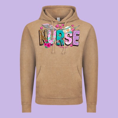 Nurse Vintage Hoodie Designed By Texasbilliewilder
