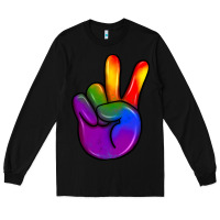 Black pride peace hand Long Sleeve Tee - JahusDesignShop