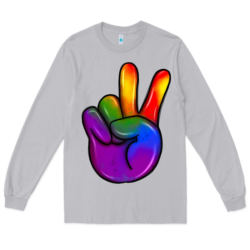 Pride Peace Hand Long Sleeve Tee by JahusDesignShop | Teevron