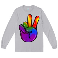 Moon Dust pride peace hand Long Sleeve Tee - JahusDesignShop