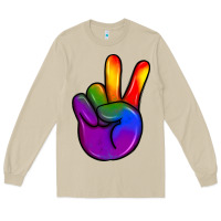 Mushroom pride peace hand Long Sleeve Tee - JahusDesignShop