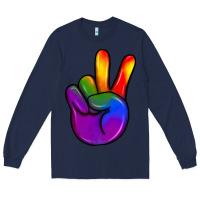 Navy pride peace hand Long Sleeve Tee - JahusDesignShop