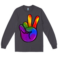 Smoke pride peace hand Long Sleeve Tee - JahusDesignShop