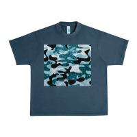 Midnight Navy blue camouflage glitter Urban Heavy Tee - BarkalooDesign