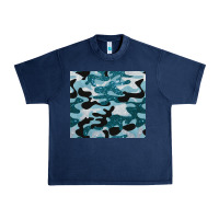 Navy blue camouflage glitter Urban Heavy Tee - BarkalooDesign