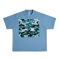 Pebble Blue blue camouflage glitter Urban Heavy Tee - BarkalooDesign