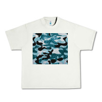 Pistachio blue camouflage glitter Urban Heavy Tee - BarkalooDesign