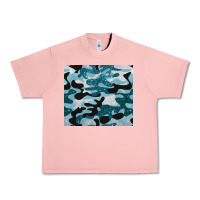 Salmon blue camouflage glitter Urban Heavy Tee - BarkalooDesign