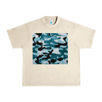 Sandshell blue camouflage glitter Urban Heavy Tee - BarkalooDesign
