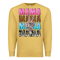Antique Gold mama skeleton peace leopard pattern Premium Sweatshirt - NancyCooperArtShop