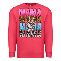 Cardinal mama skeleton peace leopard pattern Premium Sweatshirt - NancyCooperArtShop