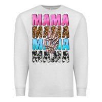 Oatmeal Heather mama skeleton peace leopard pattern Premium Sweatshirt - NancyCooperArtShop
