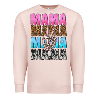 Pale Pink mama skeleton peace leopard pattern Premium Sweatshirt - NancyCooperArtShop