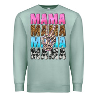 Seafoam mama skeleton peace leopard pattern Premium Sweatshirt - NancyCooperArtShop
