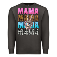 Smoke mama skeleton peace leopard pattern Premium Sweatshirt - NancyCooperArtShop