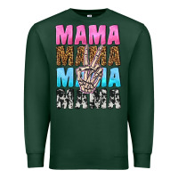 Sports Green mama skeleton peace leopard pattern Premium Sweatshirt - NancyCooperArtShop