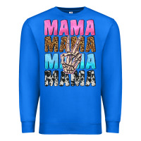 True Royal mama skeleton peace leopard pattern Premium Sweatshirt - NancyCooperArtShop