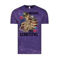 Cloud Purple America the beautiful 4th of july Vintage Tee - CowGirlArtShop