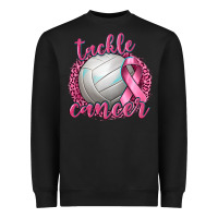 Black Tackle Cancer Volleyball Heavyweight Sweatshirt - texasbilliewilder