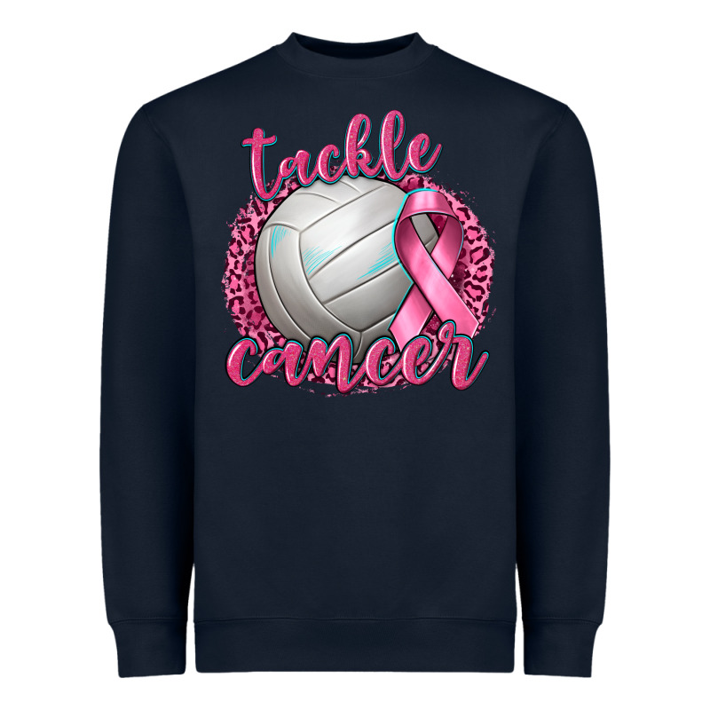 Tackle Cancer Volleyball Heavyweight Sweatshirt by texasbilliewilder | Teevron
