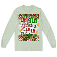 Matcha christmas fla la la la la la flamingo air freshener Long Sleeve Tee - Artiststas