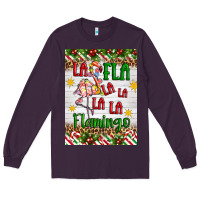 Plum christmas fla la la la la la flamingo air freshener Long Sleeve Tee - Artiststas
