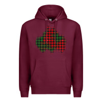 Burgundy Christmas glitter patch Premium Hoodie - AdoDesignShop