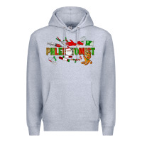 Heather Grey christmas phlebotomist Premium Hoodie - LillyAllenDesigns