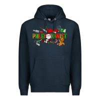 Navy christmas phlebotomist Premium Hoodie - LillyAllenDesigns