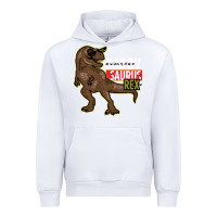 White DADDY SAURUS REX Urban Hoodie - Bettercallsaul