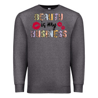Charcoal Heather beauty is my business Premium Sweatshirt - MaliasSmallBusiness