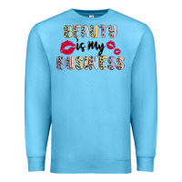 Ocean Blue beauty is my business Premium Sweatshirt - MaliasSmallBusiness