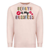 Pale Pink beauty is my business Premium Sweatshirt - MaliasSmallBusiness