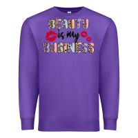 Purple beauty is my business Premium Sweatshirt - MaliasSmallBusiness