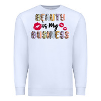 White beauty is my business Premium Sweatshirt - MaliasSmallBusiness