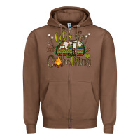 Chestnut let's go camping Zipper Hoodie - BarkalooDesign