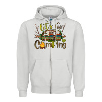 Dove Grey let's go camping Zipper Hoodie - BarkalooDesign