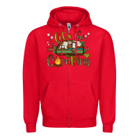 Red let's go camping Zipper Hoodie - BarkalooDesign