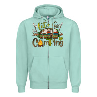 Seafoam let's go camping Zipper Hoodie - BarkalooDesign