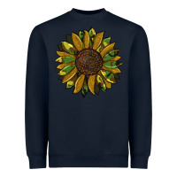 Navy camouflage flitter sunflowers Heavyweight Sweatshirt - RanaPortraitStore