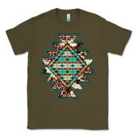 Army Green cowhide leopard gemstone aztec Classic Tee - JahusDesignShop