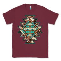 Burgundy cowhide leopard gemstone aztec Classic Tee - JahusDesignShop