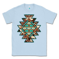 Dusty Blue cowhide leopard gemstone aztec Classic Tee - JahusDesignShop