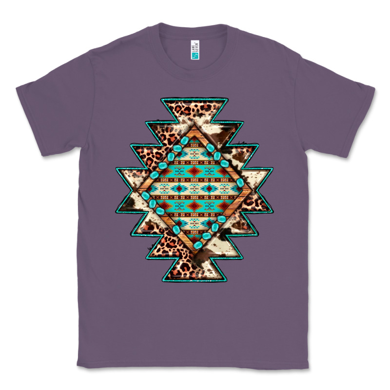 Cowhide Leopard Gemstone Aztec Classic Tee by JahusDesignShop | Teevron