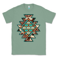 Sage cowhide leopard gemstone aztec Classic Tee - JahusDesignShop
