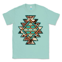 Seafoam cowhide leopard gemstone aztec Classic Tee - JahusDesignShop