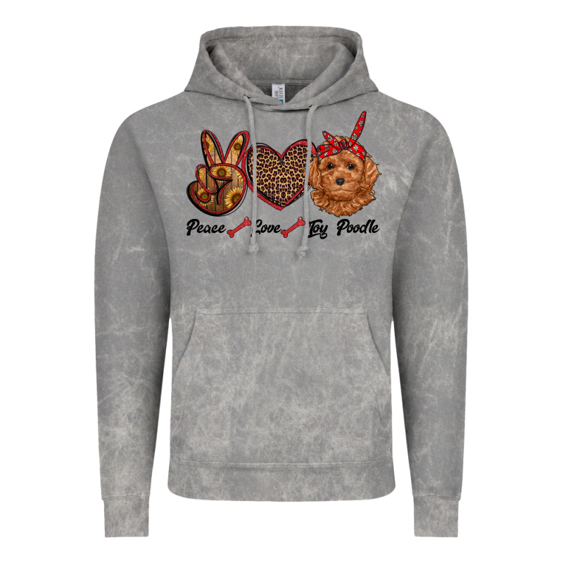 Peace Love Toy Poodle Vintage Hoodie by RanaPortraitStore | Teevron