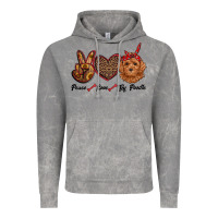 Cloud Rock peace love toy poodle Vintage Hoodie - RanaPortraitStore