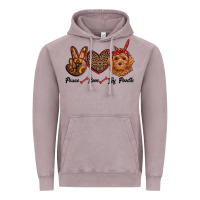 Vintage Zinc peace love toy poodle Vintage Hoodie - RanaPortraitStore