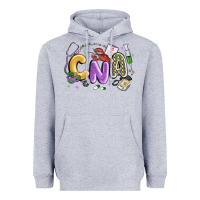 Heather Grey cna mardi gras Heavyweight Hoodie - MaliasSmallBusiness